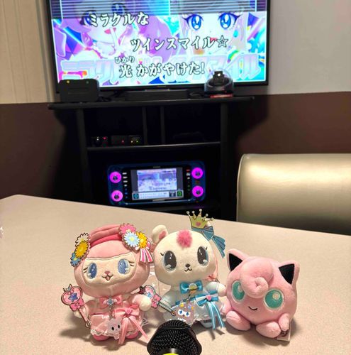 エンジェラちゃん&ラブラちゃんとカラオケに行ってきたよ🎤🎈💎🎼
最近映画を見にいった作品の歌なんて、特にアツくなっちゃう〜❣️