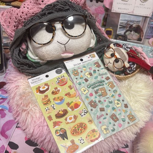 セリアのシールなんだよぉ〜！お姉ちゃんはシールが好きな大人なんだよぉ〜！モチ🍡
クマさん可愛いの〜♡リアリィ🐶