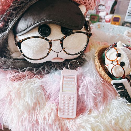 ガラケー…?モチは令和っ子だから初めて見たんだよぉ〜！モチ🍡
DAISOに売ってたの〜♡画面のところに好きな写真を入れられるの〜♡リアリィ🐶