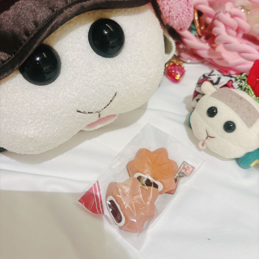 しゃもじ🍁にお名前書いてもらったんだよぉ〜！記念になったんだよぉ〜！ステッカーも記念なんだよぉ〜！モチ🍡
お守りは厳島神社のなの〜♡ピンクのはリアリィ🐶達ので白いのはお姉ちゃんの大切な人にあげるの〜♡もみじ饅頭のは箸置きなの〜♡食べられないの〜？♡リアリィ🐶