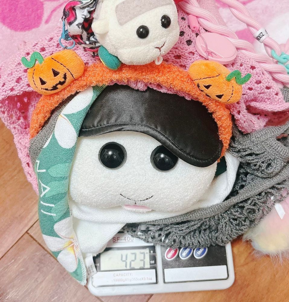 友達のズっちゃん🐢🧡の真似して体重を測ってみたんだよぉ〜！装備なしのモチ🍡131gなんだよぉ〜！モチ🍡
リアリィ🐶は36gだったの〜♡装備ありのモチリアは423gなの〜♡リアリィ🐶