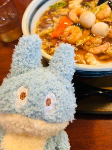 食いしん坊のゴンベ君と五目ラーメン食べたよ🍜