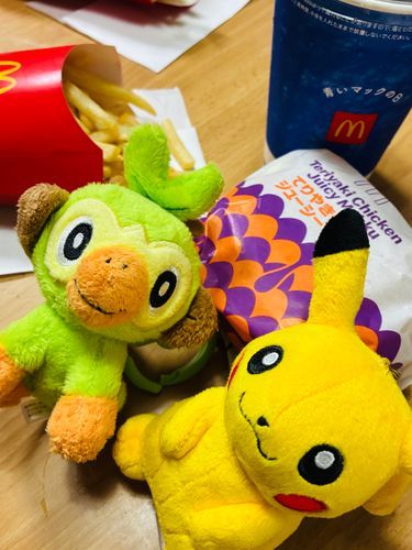 大先輩とマックの新しいバーガー食べたよ🍔 🍟
