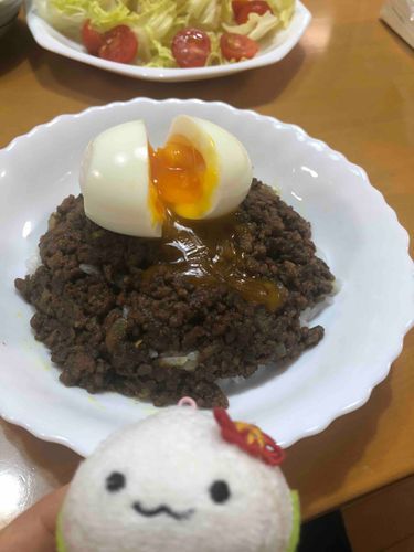 夕ご飯　作った！
たまごがいい感じなんだ！
