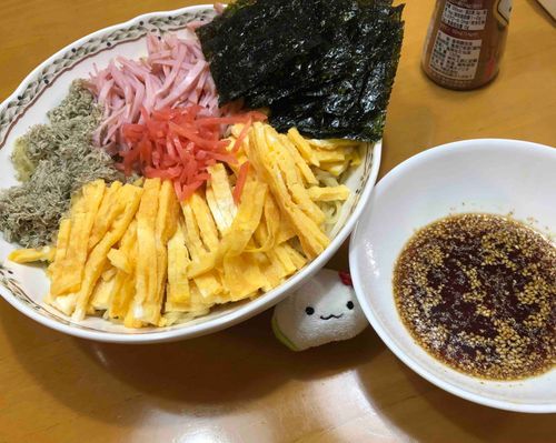 暑い暑い🥵
食欲がないから、つけ麺ふうの冷やし中華を食べるよ