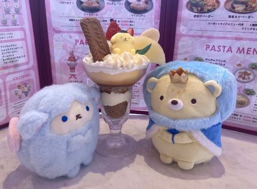 #サンリオ
#すみっコぐらし
#ぬい活
#ぬい撮り
#ポムポムプリン

原宿のサンリオカフェでパフェ🍮を食べました