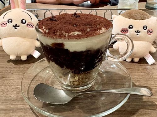 コーヒーゼリーティラミス、冷たくて、めっちゃ美味しかった💓