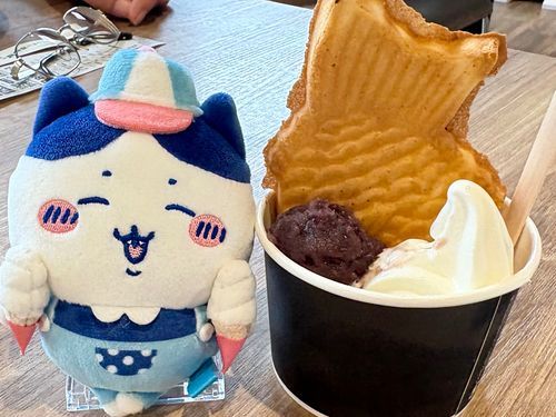 鯛あん吉日
今日のおやつは、たいきちソフト✨️