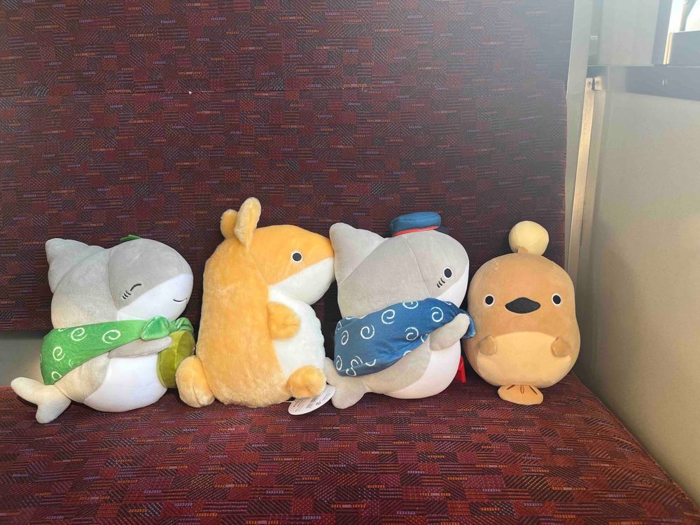 みんなでおでかけしたよー！でんしゃも乗ったよ！うみもみにいったよ！おかぜがつよすぎるよー！とばされるかとおもったよー！