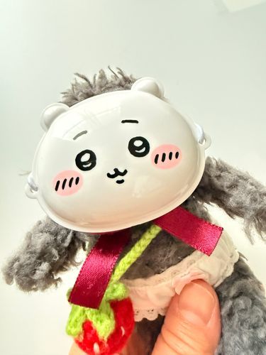 ぼくのままは
ちいかわ大好きなんだけど
お面のガチャガチャがあってやったら
ままが大好きなちいかわが出たんだって！

サイズもぼくにぴったり？