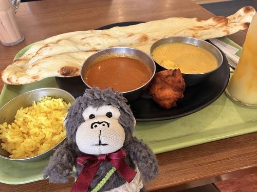 ナマステ👳🙏
インドカレー屋さんに行ってきたよ！

大きいナンにびっくりしちゃったけど
本格バターチキンカレーと、エビのクリーミーカレー
すっごく美味しかったよ😋

