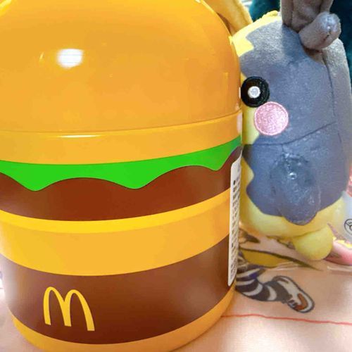 おっきいハンバーガーもらったぺこ！
おもったよりかたいぺこね〜