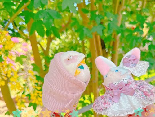 おはたゃ！ふらわぱーくでかわいいうさぎさんにであったゃ！ふじをみたかかくにんされて、みてないとわかると にげられてしまったのゃ
