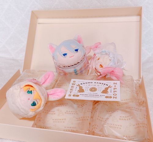 ときょのおみやげだよ。はぎのつきのごきょうだいのようなものかな？さっぱりとしたあまさで なんこでもいけるおいしさだね