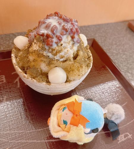 きょうは2もちめの ちいさいにせものくんが あるじとおでかけちゅう。あつすぎて だだこねて かきごおりをようきゅうしたらしい。ずうずうしいな