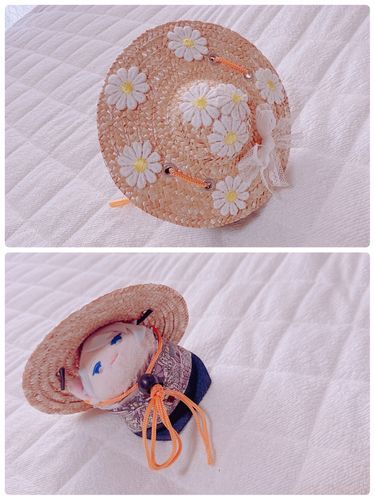 むぎわらぼうしがあるいてる？ふふっ おれかな！まだまだあついから ぼうしやひがさをわすれずにね