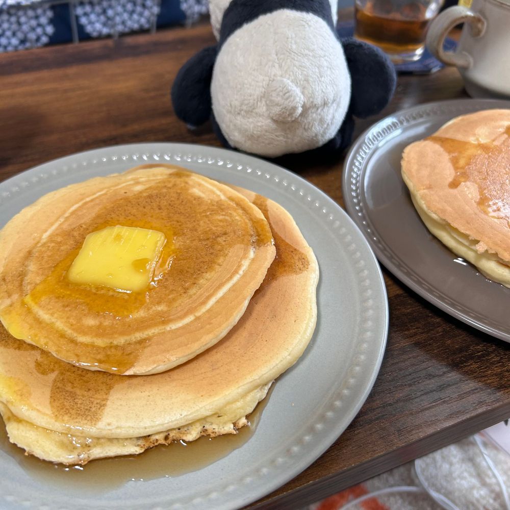 ペチペチ…🥞👨‍🍳
パンケーキと、パンケツ🐼🐾
