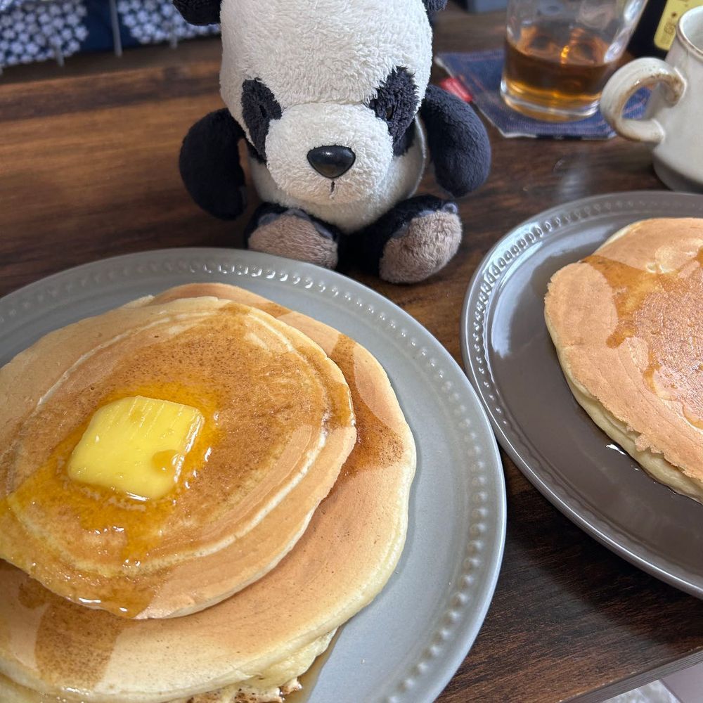 ペチペチ…🥞👨‍🍳
パンケーキと、パンケツ🐼🐾