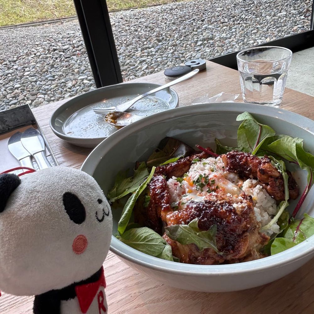 ご主人とご主人の母上のランチに着いてったですマン🐼🌟パスタより鶏肉のバルサミコ酢の方がおいしかったですマン🍴

ご主人の母上はラク●ンをあまり好きじゃないらしく、ぼくのことも好ましく思ってなかったけど、最近は仲良くなってきたですマン👀✌️
やはりカワイイは正義ですマン🦸🇯🇵