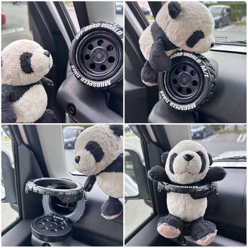 家来の車が新しくなって、ぼくの特等席がなくなっちゃったから、増設してもらったパン❣️🛻タイヤ、かわいいパン〜🛞✨