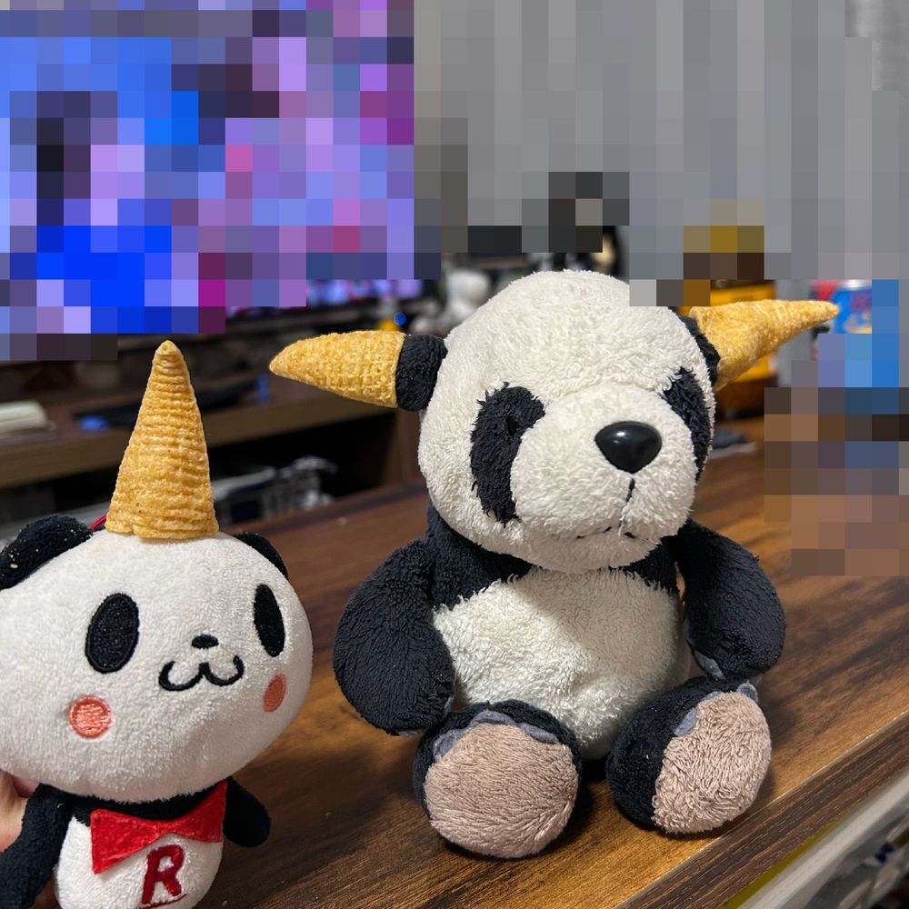あ！！先輩が鬼になっちゃったですマン‼️👀🐼👹たいへんだ！ぼくも鬼にならなきゃ！！
