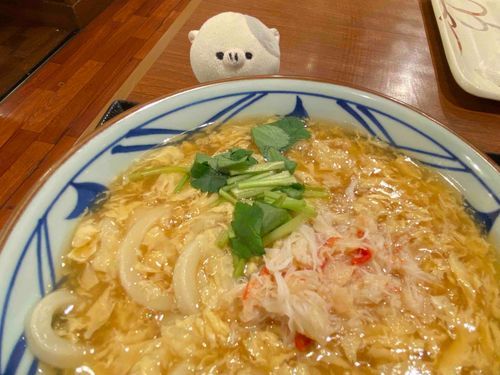 玉子あんかけうどんの季節だねｳｼﾁｬﾝ