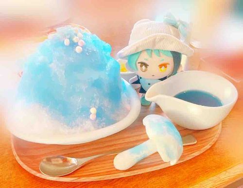 「しゅわわ」
かきごおり　ちめたっ　おそとあつあつ　なので　とても　おいし　です