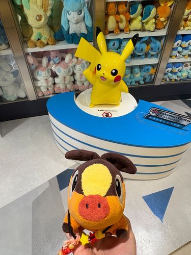 こんにちは！ポッカだよ！
今日は主とお出かけして、ポケセンサテライト寄ってきちゃった！
ポケセンセンターのお姉さんに声かけてもらっちゃった！
主は、その後に、アクセサリーの材料のお店に行って、キラキラしたものを買ってたよ！
また何か作るんだって！