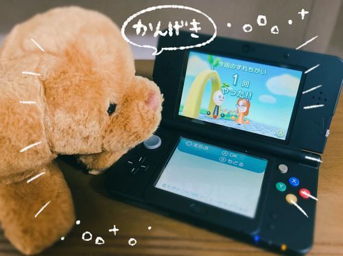 今日もある！昨日　一昨日のお日記のとき　3DS持ってってたのだ🎮
びっくり‼️ひとり　すれちがっていたのだ‼️うれし〜〜‼️
今度も　おでかけするときは　持っていこ〜っと