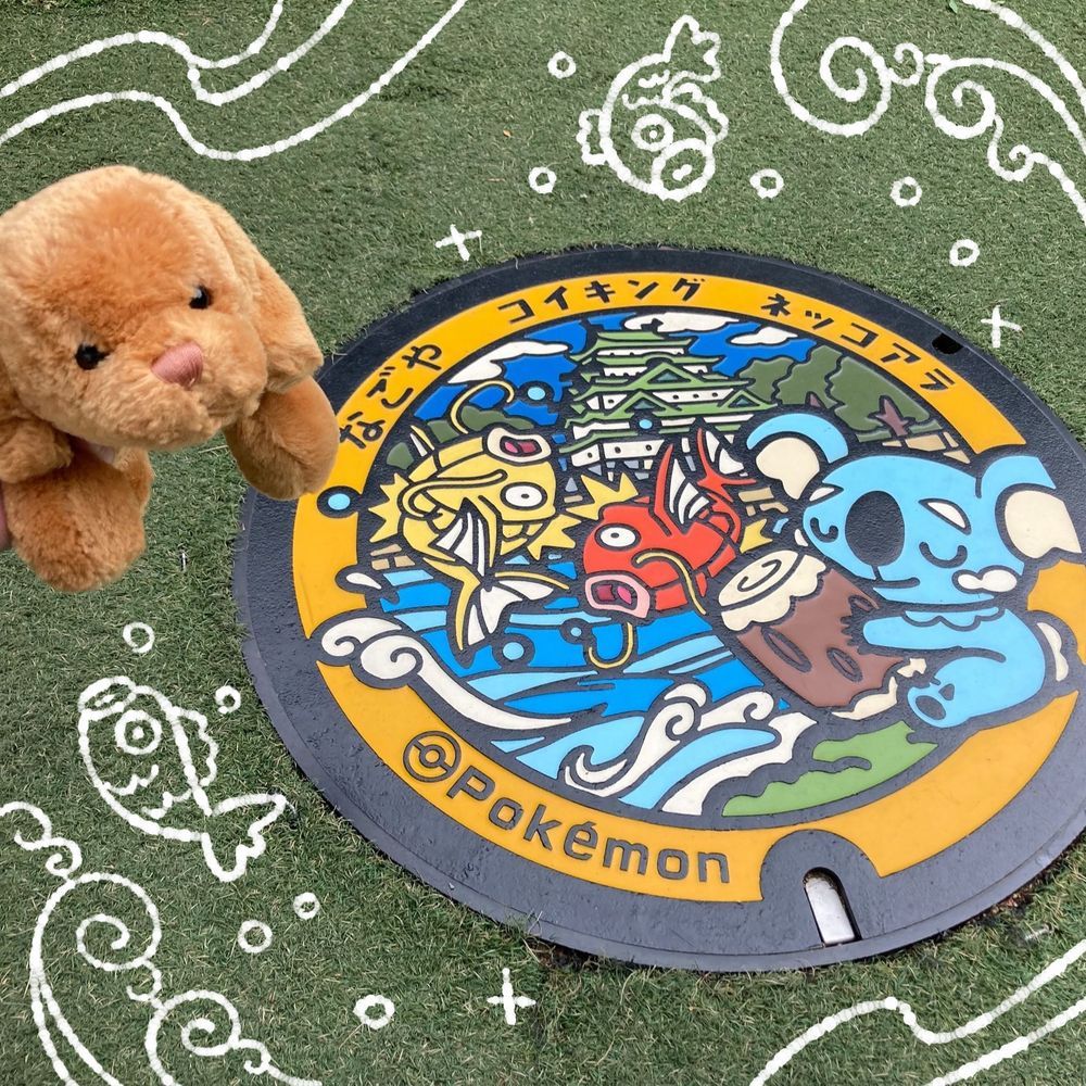ポケふた２つ　行ってきたのだ。2まい同時お日記❗️
1まい目　愛知県刈谷市のタツベイくん　キバゴくん　ジュカインくん！刈谷市は　カキツバタが　ゆーめーなんだって〜🌸
2まい目　名古屋市のネッコアラくん　コイキングくん！名古屋じょーの金しゃちと　どーぶつ園！たぶん！🏯