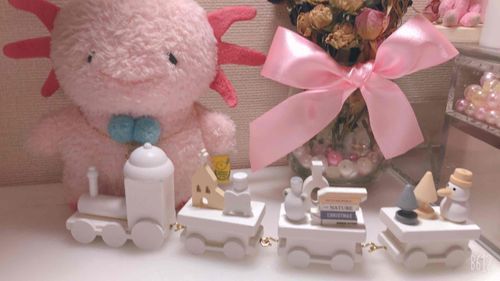 飼い主とお出かけして、ぼく、この汽車ぽっぽー欲しいって言ったら、買ってくれたのだ！