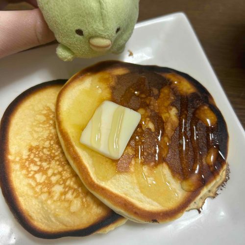 ふかふかパンケーキのはずがまる焦げだぺん。
落ち込んだぺんな…
