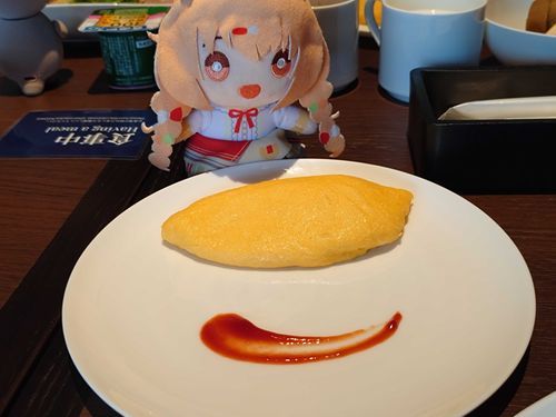 きらたまちゃんの大好きなオムレツ🍅＋🥚＋🍚

おいしかったね。