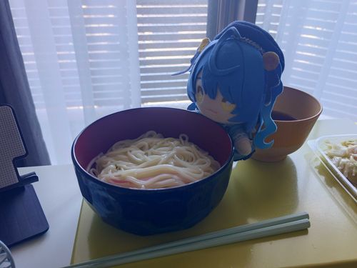 ひやむぎ一緒に食べました。