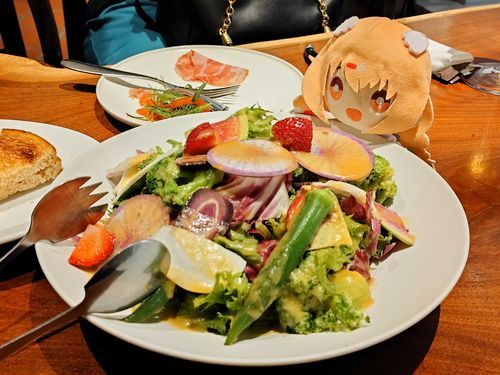 家族とご飯🥗
きらたまちゃん、サラダ美味しそうだね～✨✨