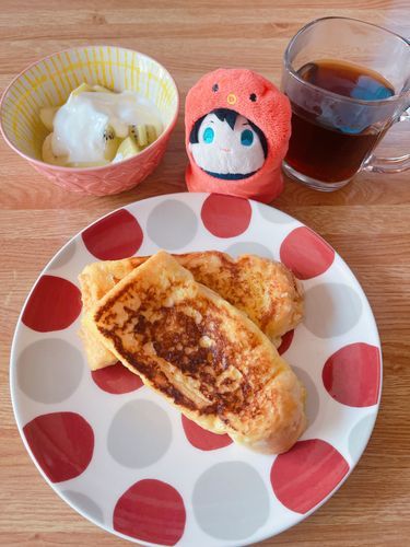 朝ごはんにフレンチトースト🍞作りました