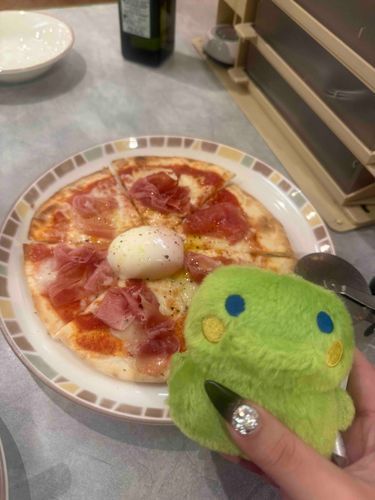 飼い主がサイゼですごいアレンジしてるだっち…！！美味しかっただっち！！