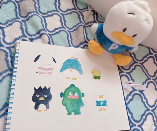 にしむらゆうじさんVer.のはぴだんぶいをお絵描きしたよ🩵💛
