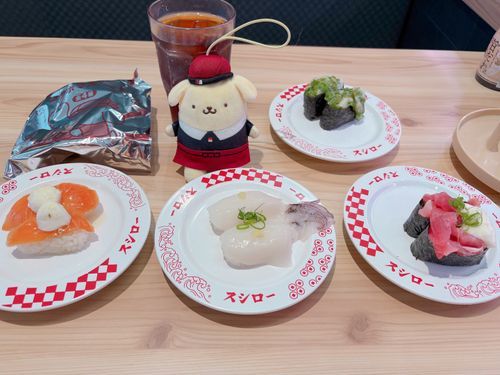 スシローでポムロー😋💛🍣