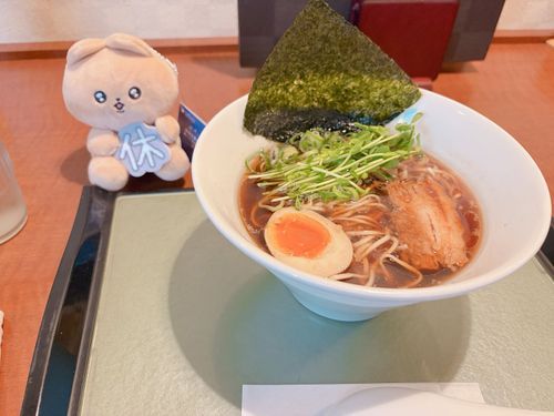くたくまと醤油ラーメン😋🧸