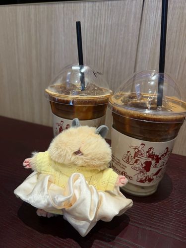 ぷりんちゃんとコーヒー☕️
ぷりんちゃんはコーヒー飲めませんが韓国のJMcoffeeが日本にきて大人気だた☕️