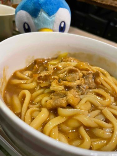 カレーうどんほかほかぽちゃねぇ