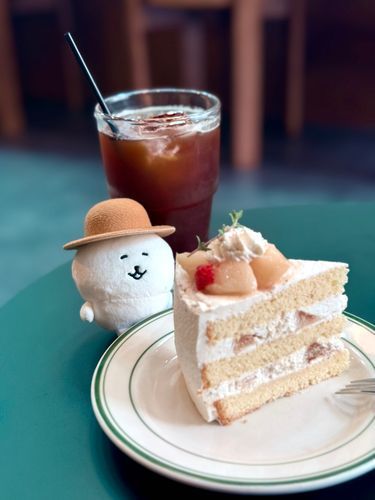 食べるかピーチアールグレイのケーキ（ﾆｺｯ）