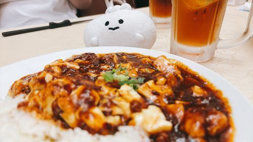 麻婆豆腐かけご飯