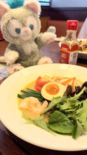 さっぱり冷たくて、ピリッと辛い、冷やし麻辣湯麺を食べてきたよ！僕には少し辛かったけど、お友達はモリモリ食べてた！あまーいお菓子みたいな麺、ないかなぁ……
