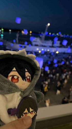 らんたん…✨　きれいで　げんそうてき　だったのじゃよ〜
よるだから　わがはいも　げんきで　たのしめたぞい