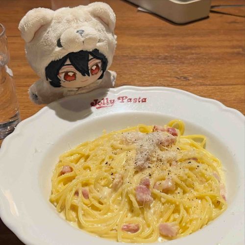 ぱすた　おいしかったのじゃ🍝くりーむ　のうこうじゃったよ〜