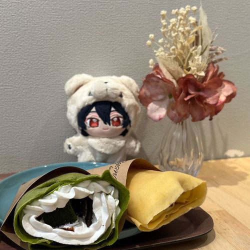 くれーぷ！なのじゃ〜
ぐだくさんでおなかもいっぱいだぞい…🍌🍫