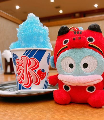週の真ん中に温泉♨️に入ってきたよ〜気持ち良かった〜お風呂上がりのかき氷おいし〜〜