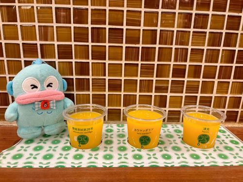 愛媛県にきたよ❣️蛇口からみかんジュースが出てきてびっくり🍊
おいし〜！